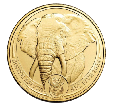 Goldmünze South Africa Big Five Elefant 1 Unze 2024